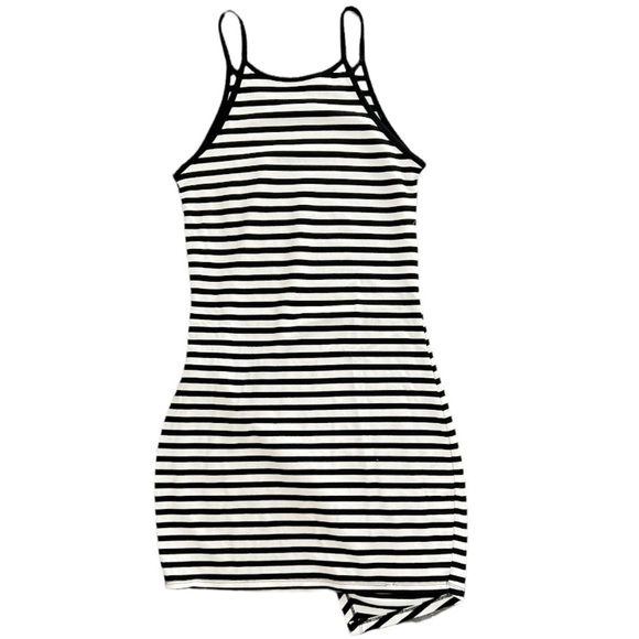 Cotton striped black and white  summer dress - Picture 4 of 5